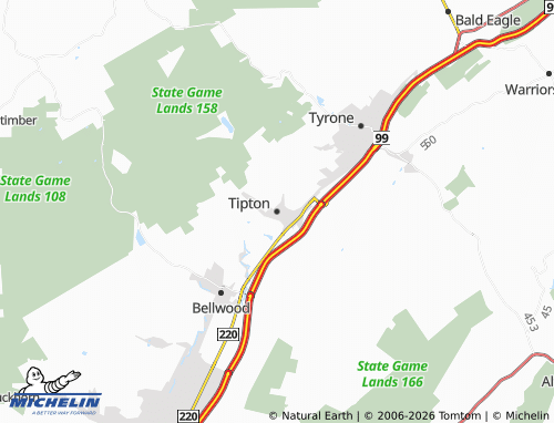 Carte MICHELIN Tipton - ViaMichelin