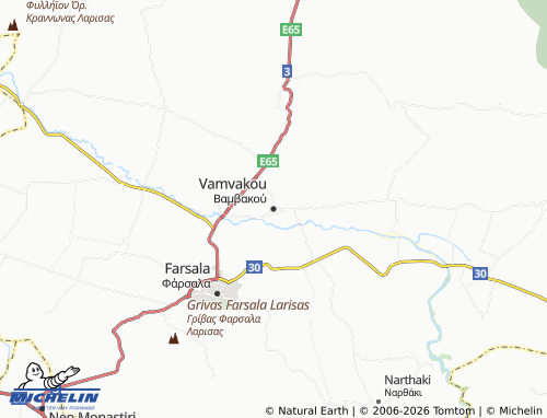 MICHELIN Vamvakou map - ViaMichelin