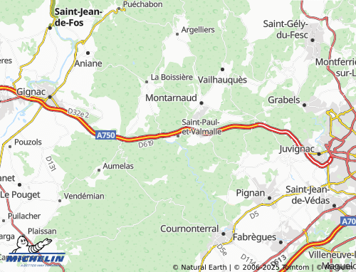 MICHELIN Saint-Paul-et-Valmalle map - ViaMichelin