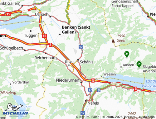 Carte MICHELIN Schänis - ViaMichelin