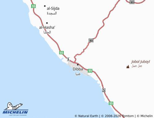 Mappa MICHELIN Dhahikan 1 - ViaMichelin