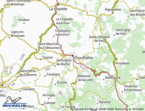 MICHELIN-Landkarte Chauffailles - ViaMichelin