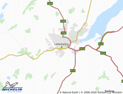 Mapa MICHELIN Letterkenny - ViaMichelin