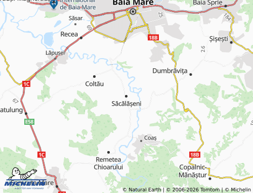 Mapa MICHELIN Săcălășeni - ViaMichelin
