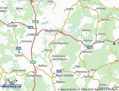 Mappa MICHELIN Újezd u Boskovic - ViaMichelin