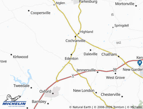 Carte MICHELIN Edenton - ViaMichelin