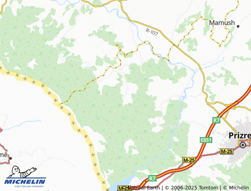 MICHELIN Lubizhdë e Hasit map - ViaMichelin
