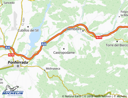 Mapa MICHELIN Castropodame - ViaMichelin