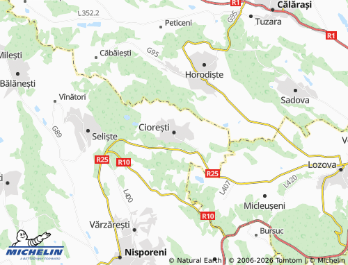 MICHELIN Ciorești map - ViaMichelin