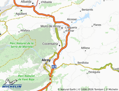 Mappa MICHELIN Cocentaina - ViaMichelin