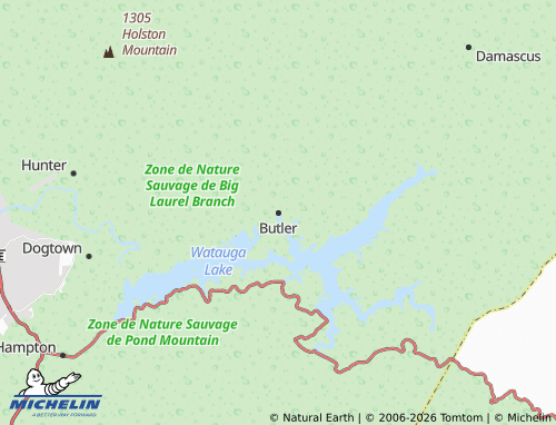Mapa MICHELIN Butler - ViaMichelin