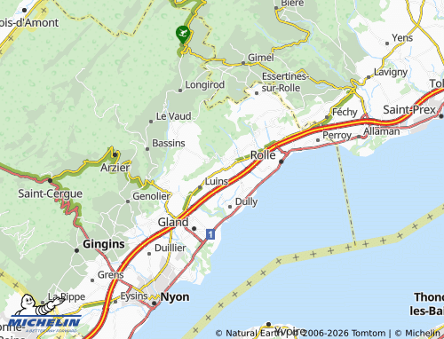 Mappa MICHELIN Bursins - ViaMichelin