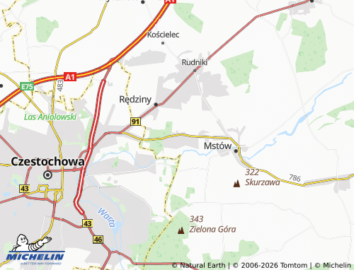 MICHELIN Jaskrów map - ViaMichelin