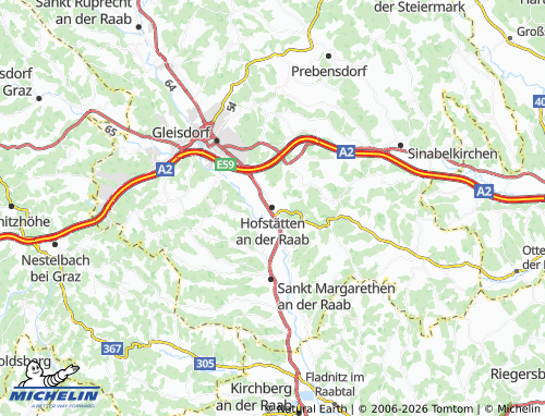 MICHELIN Hofstätten an der Raab map - ViaMichelin