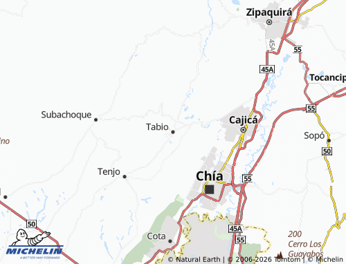 Carte MICHELIN Tabio - ViaMichelin