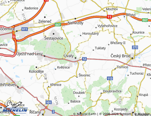 Mappa MICHELIN Úvaly - ViaMichelin