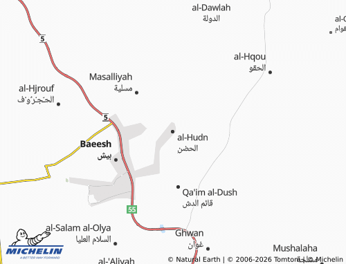 MICHELIN-Landkarte al-Hudn - ViaMichelin