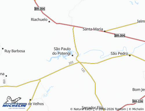 Mapa MICHELIN São Paulo do Potengi - ViaMichelin