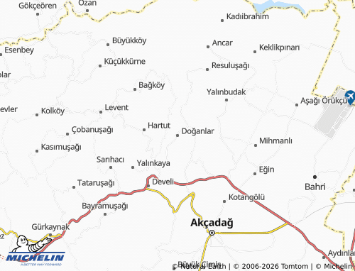MICHELIN Doğanlar map - ViaMichelin
