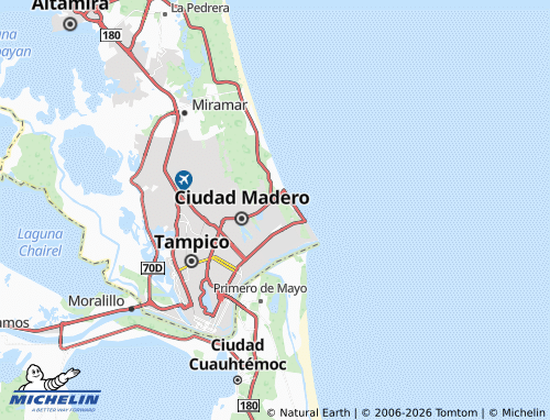 Mappa MICHELIN Refinería Madero - ViaMichelin