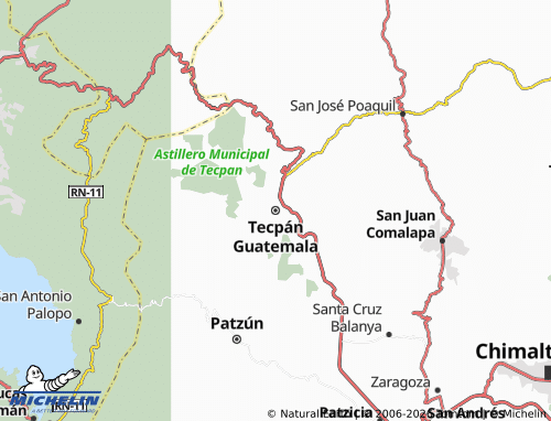 MICHELIN Tecpán Guatemala map - ViaMichelin