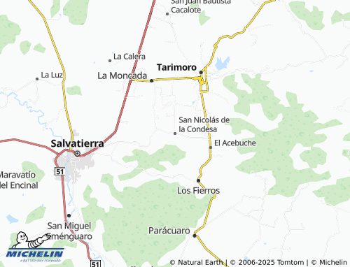 MICHELIN San Nicolás de la Condesa map - ViaMichelin