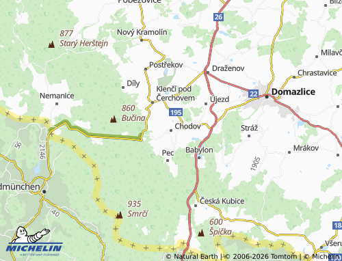 Mappa MICHELIN Chodov - ViaMichelin