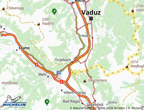 MICHELIN Azmoos map - ViaMichelin