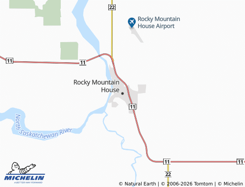 Carte MICHELIN Rocky Mountain House - ViaMichelin