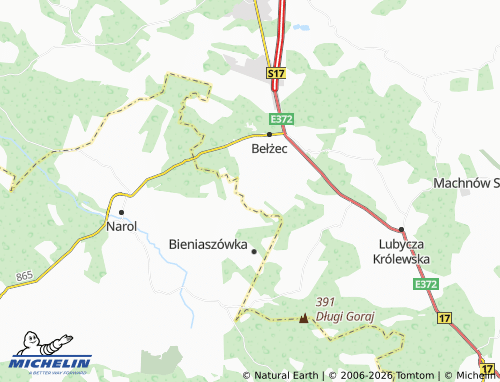 Mapa MICHELIN Brzeziny - ViaMichelin