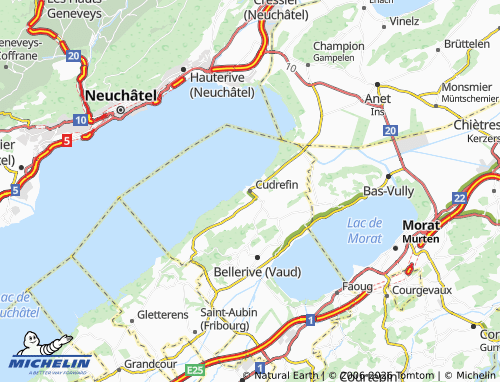 MICHELIN Cudrefin map - ViaMichelin