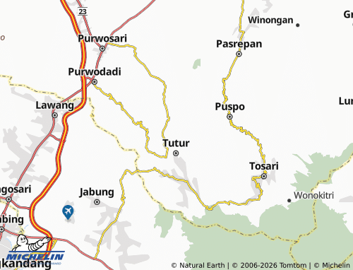 Carte MICHELIN Kali Pucang - ViaMichelin