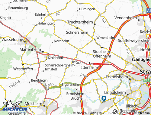 Mapa MICHELIN Furdenheim - ViaMichelin