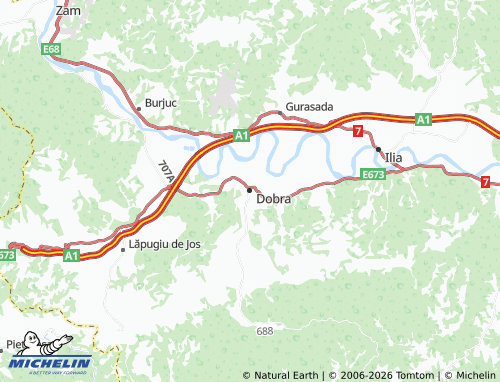 MICHELIN Dobra map - ViaMichelin