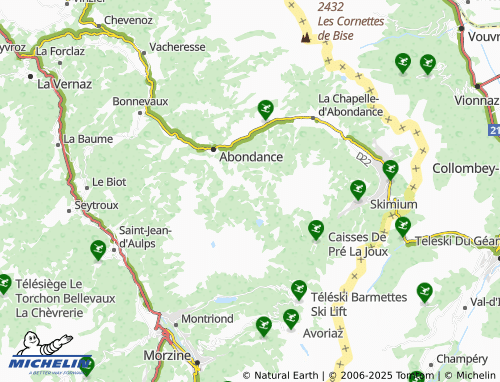 MICHELIN Sur-la-Ravine map - ViaMichelin