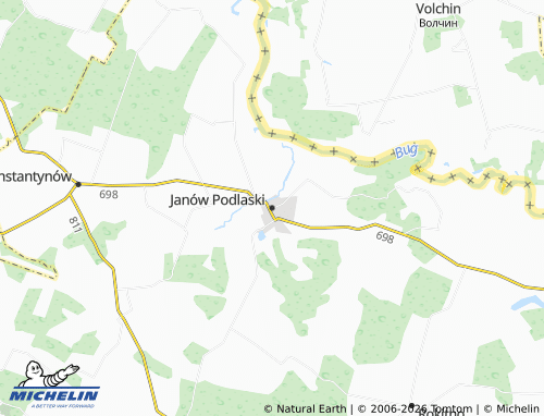 Carte MICHELIN Janów Podlaski - ViaMichelin