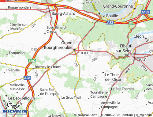 Mapa MICHELIN Le Bas Boscherville - ViaMichelin