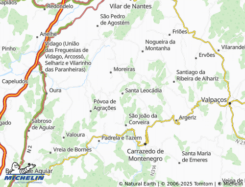 MICHELIN Santa Leocádia map - ViaMichelin