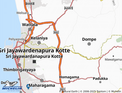 MICHELIN-Landkarte Biyagama South - ViaMichelin