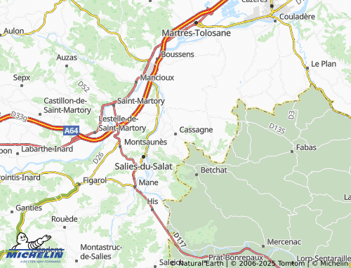 MICHELIN Cassagne map - ViaMichelin
