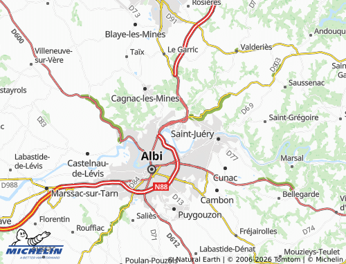 Carte MICHELIN Lescure-d'Albigeois - ViaMichelin