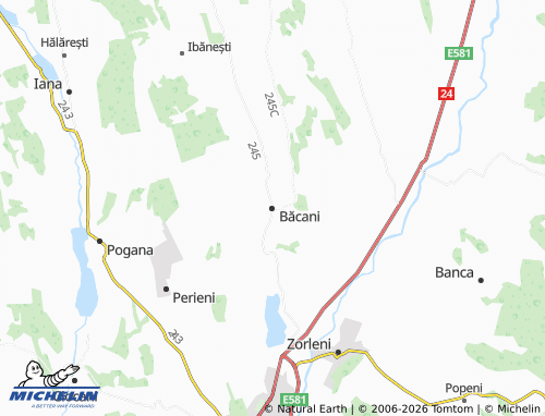 MICHELIN Băcani map - ViaMichelin