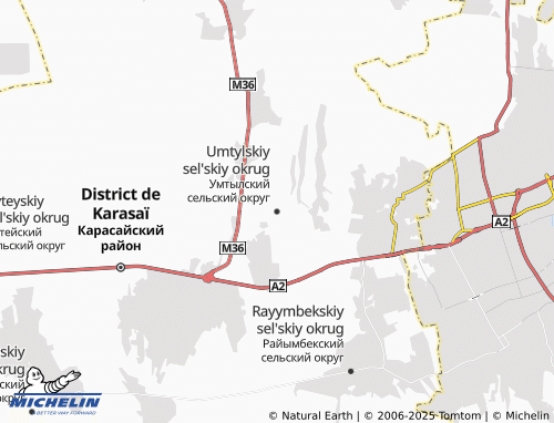 MICHELIN Umtylskiy sel'skiy okrug map - ViaMichelin