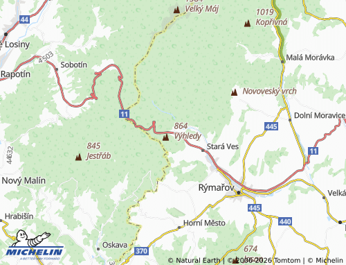 Mapa MICHELIN Žďárský Potok - ViaMichelin