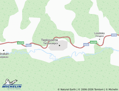MICHELIN-Landkarte Teploozersk - ViaMichelin