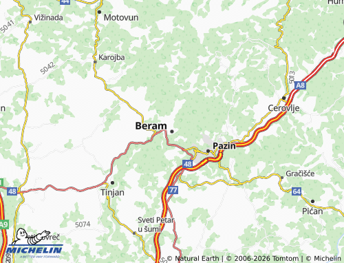 MICHELIN Beram map - ViaMichelin