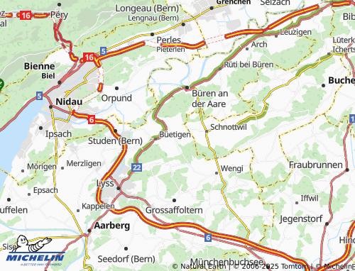 MICHELIN-Landkarte Diessbach bei Büren - ViaMichelin