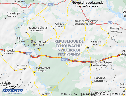 MICHELIN-Landkarte Wurnarski Rajon - ViaMichelin