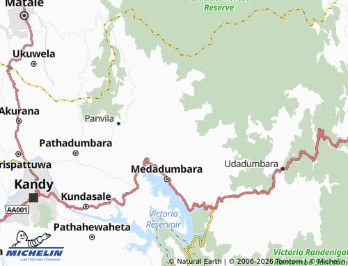 MICHELIN Randiwela map - ViaMichelin
