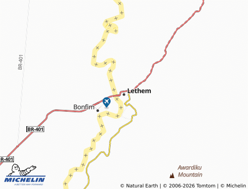 MICHELIN-Landkarte Lethem - ViaMichelin